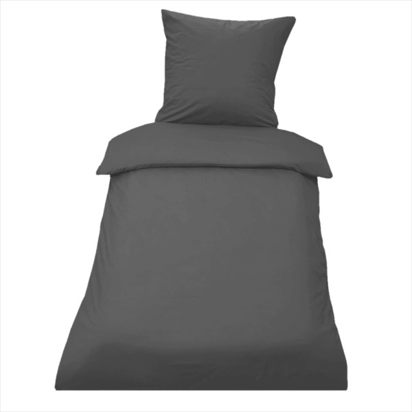 Microfaser Bettwäsche dunkelgrau 