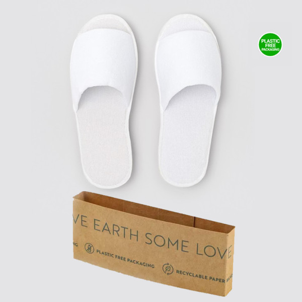 Hotelslipper - Poly Frottee offen