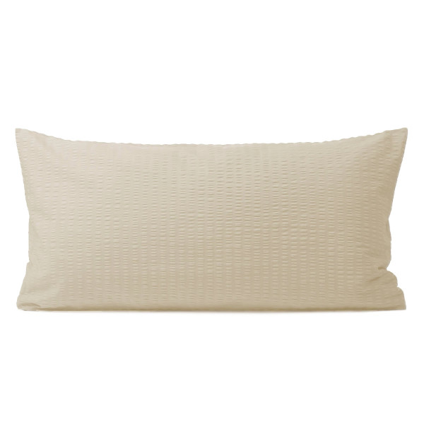 Bügelfreie Seersucker Bettwäsche, Kissenbezug 80/40 cm, Farbe perle