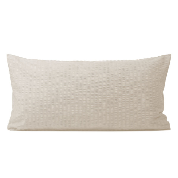 Bügelfreie Seersucker Bettwäsche, Kissenbezug 80/40 cm, Farbe perle